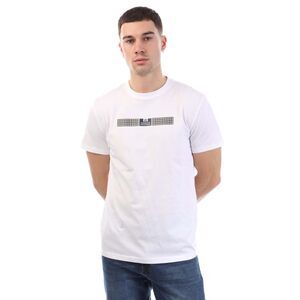 Weekend Offender Mens Shareck Checked T-Shirt / White